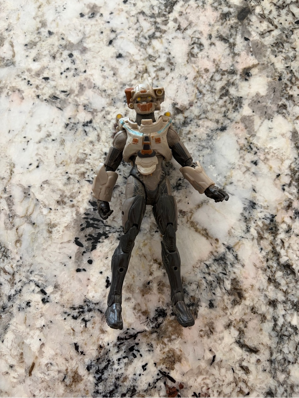 Action Figure Toy - Gray and Beige Sci-Fi Robot